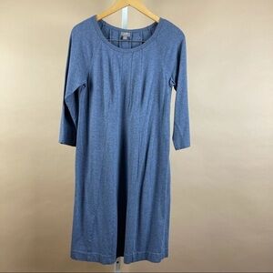 J Jill Medium Women’s 3/4 Sleeve Jersey Knit Modal Shift Dress Modest Minimalist